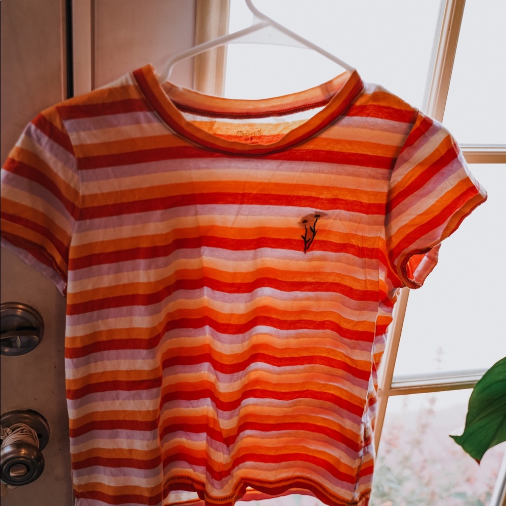 Madewell Daisy Embroidered Tshirt